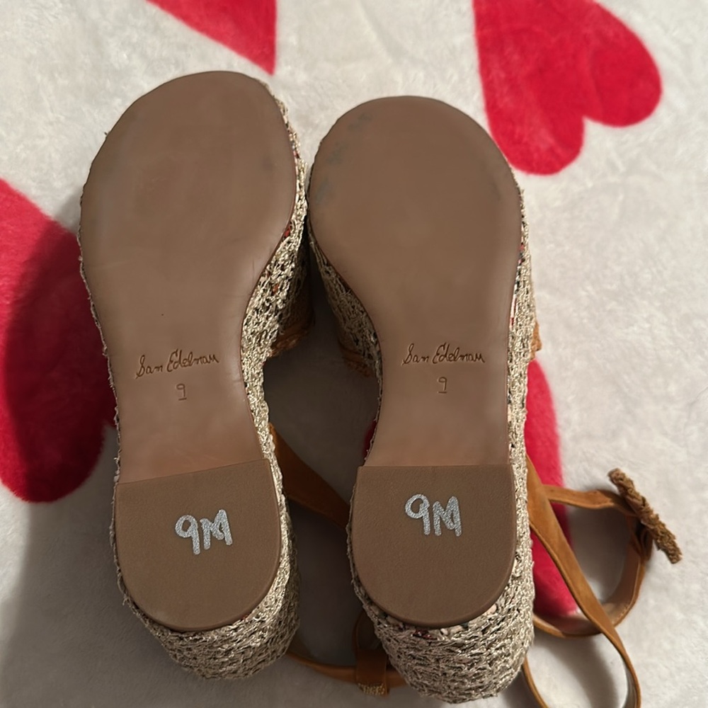 NEW SAM EDELMAN AMBER PLATFORM WEDGE SANDAL - Picture 11 of 14